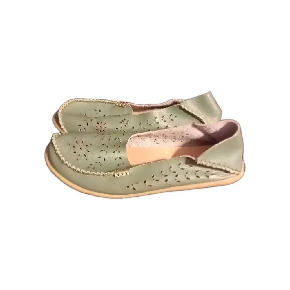 Venus Celia Womens Shoes Comfort Flat Loafers Size US 11/12 Eu 43 Olive Green